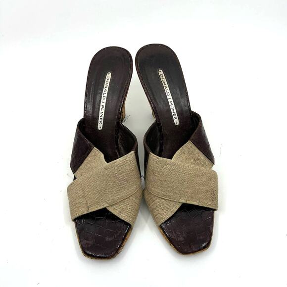 Donald J Pliner Cork Wedge Sandals Women's 9 US - Picture 5 of 9